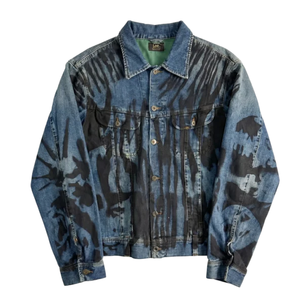 Lee Kurtka Katana Jeansowa Niebieska XL Vintage Streetwear - widok ogólny przód vintage