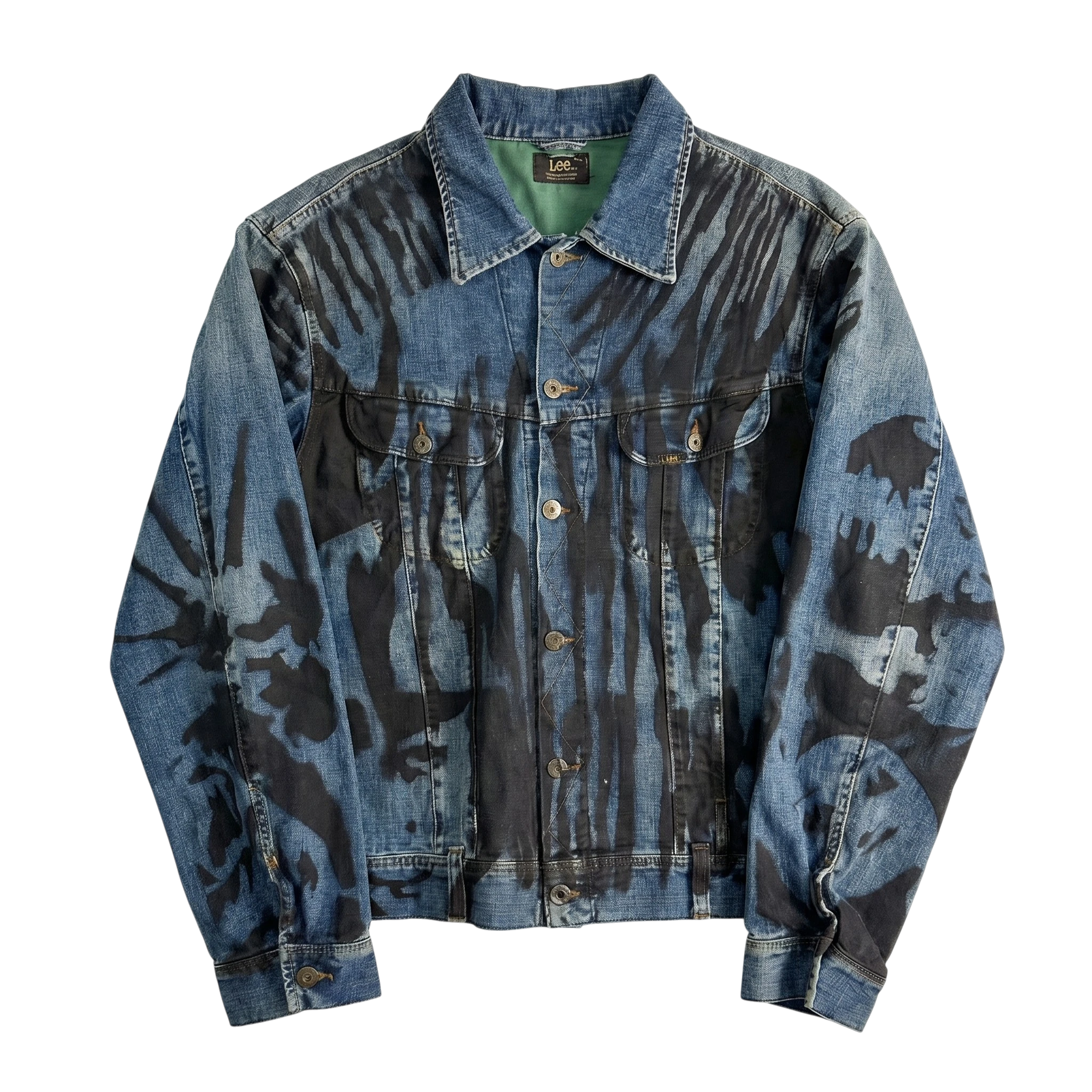 Lee Kurtka Katana Jeansowa Niebieska XL Vintage Streetwear - widok ogólny przód vintage