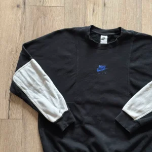 Nike Bluza Crewneck Czarna Haft L Vintage Streetwear - zdjęcie 4