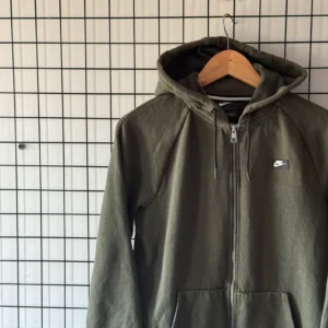 Nike Bluza Zielona Swoosh Hoodie ZIP M Vintage Streetwear - zdjęcie 4