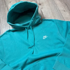 Nike Bluza z Kapturem Turkusowa Mini Swoosh XL Vintage Retro - zdjęcie 4
