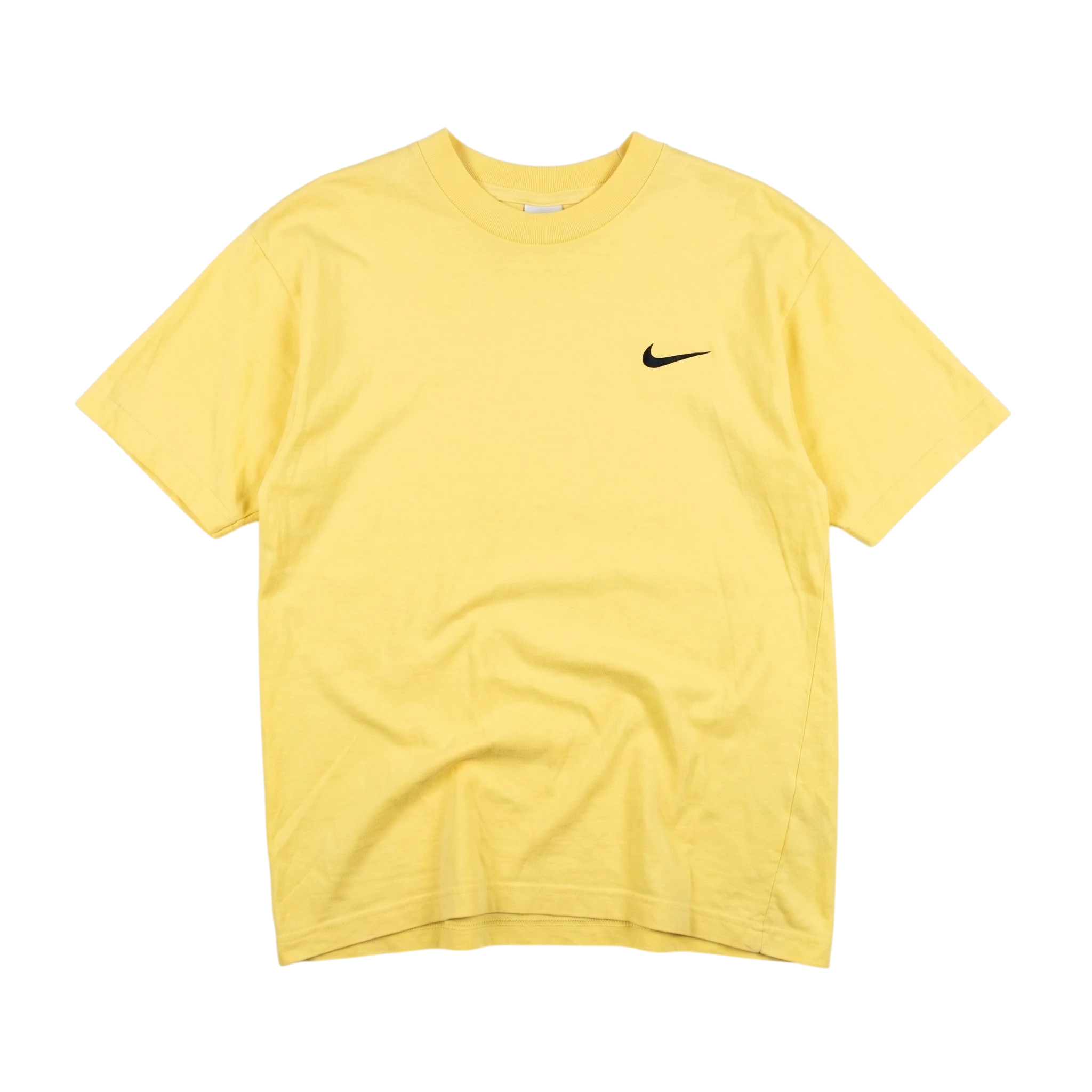 Nike Koszulka Mini Swoosh Żółta M Vintage Streetwear Retro - widok ogólny przód vintage