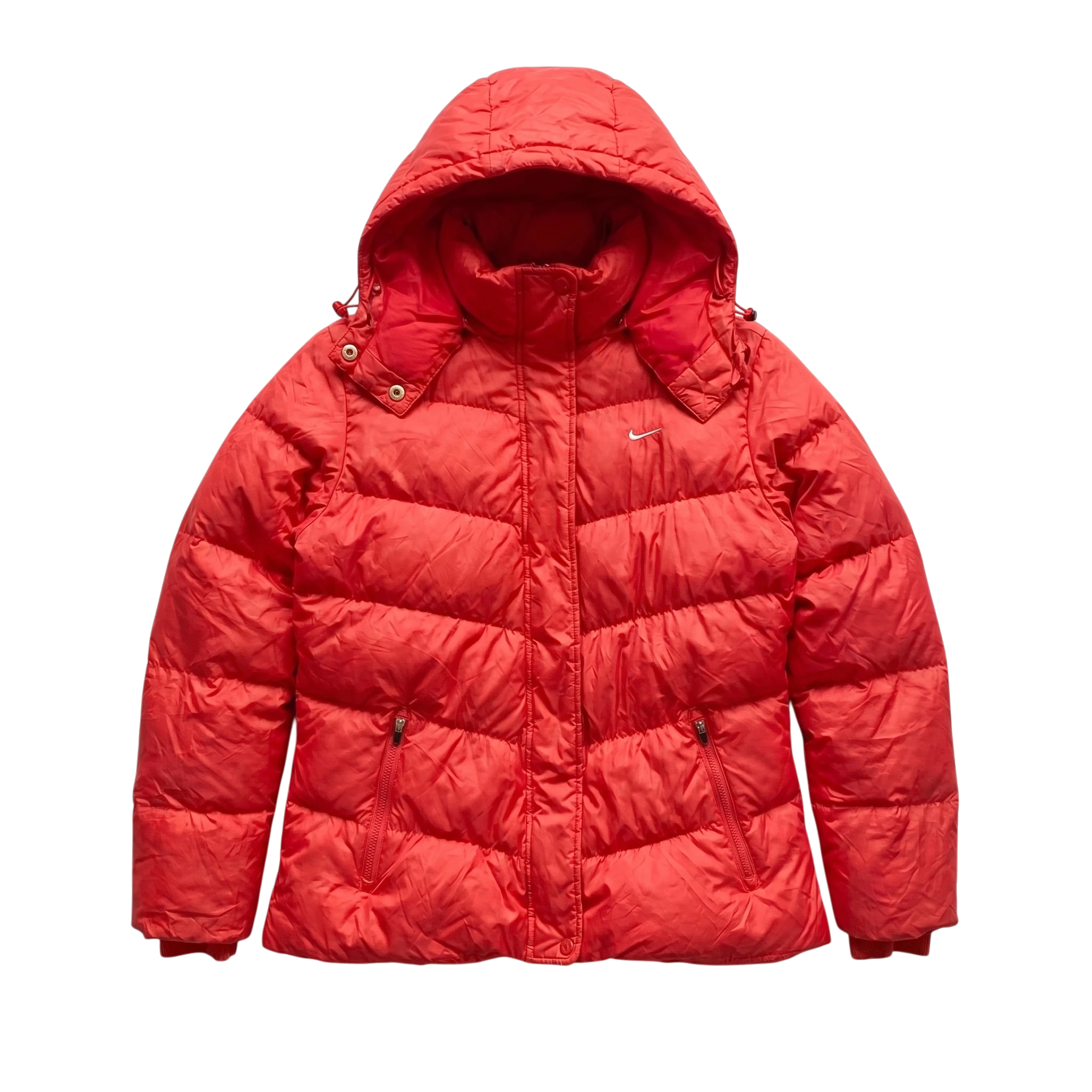 Nike Kurtka Puchowa Czerwona M Vintage Retro Streetwear - widok ogólny przód vintage