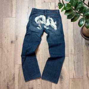 Opium Spodnie Szerokie Flared L Vintage Streetwear - zdjęcie 2