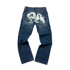 Opium Spodnie Szerokie Flared L Vintage Streetwear - widok ogólny przód vintage