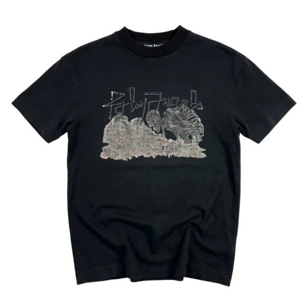 Palm Angels T-shirt Czarny Streetwear M Vintage Retro - widok ogólny przód vintage