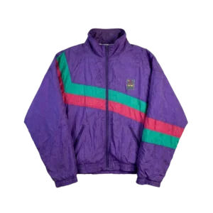 Puma Kurtka Ortalionowa Szelest Fioletowa L Vintage - widok ogólny przód vintage