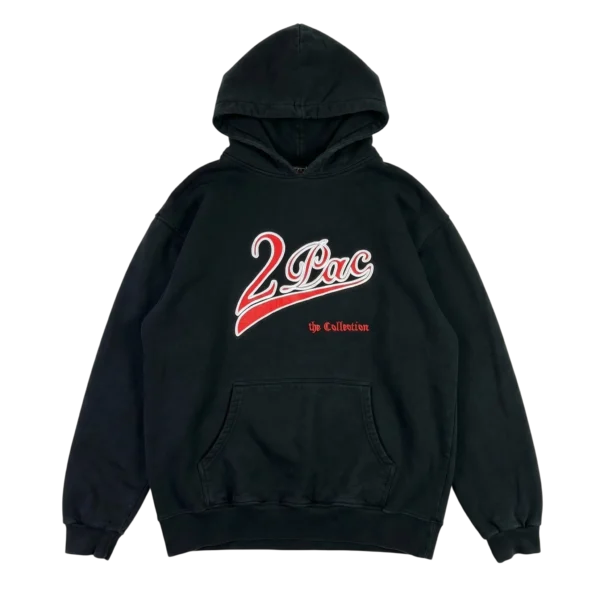 RAP Bluza Tupac Hip Hop Hoodie L Vintage Streetwear - widok ogólny przód vintage