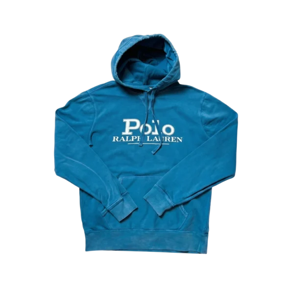 Ralph Lauren Hoodie Niebieskie S Vintage Retro Streetwear - widok ogólny przód vintage