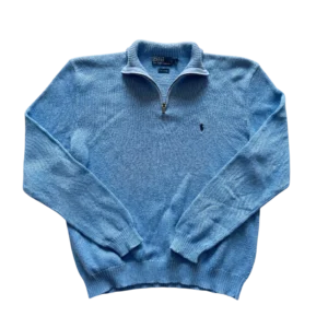 Ralph Lauren Sweter Half Zip L Vintage Retro Streetwear - widok ogólny przód vintage