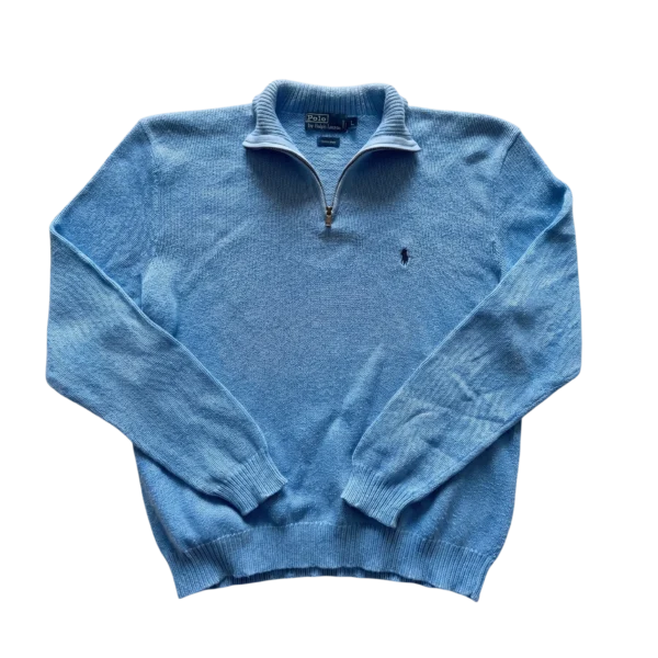 Ralph Lauren Sweter Half Zip L Vintage Retro Streetwear - widok ogólny przód vintage