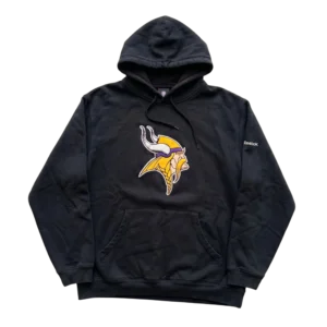 Reebok Bluza Hoodie NFL Vikings M Vintage Streetwear - widok ogólny przód vintage