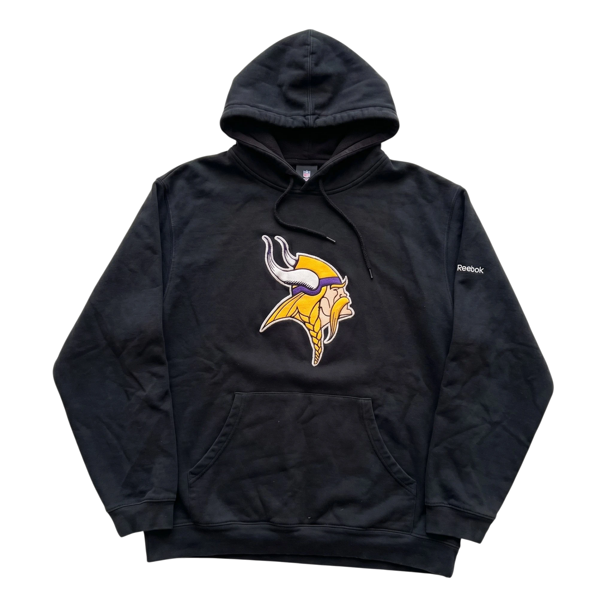 Reebok Bluza Hoodie NFL Vikings M Vintage Streetwear - widok ogólny przód vintage