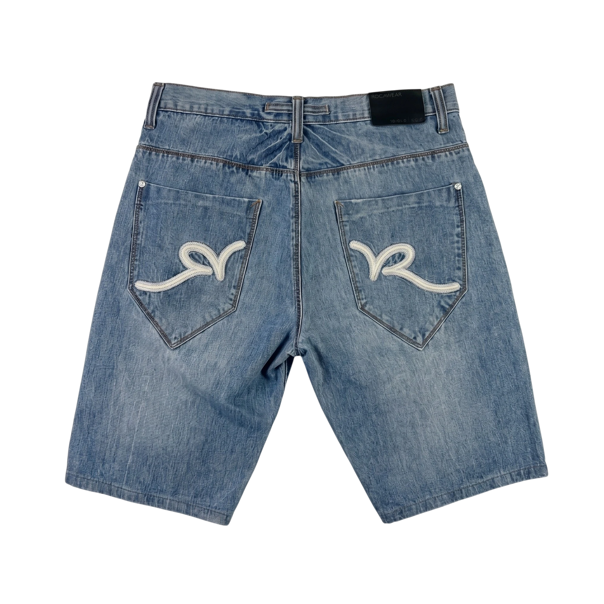 Rocawear Spodenki Dżinsowe Baggy Hip Hop L Vintage Streetwear - widok ogólny przód vintage