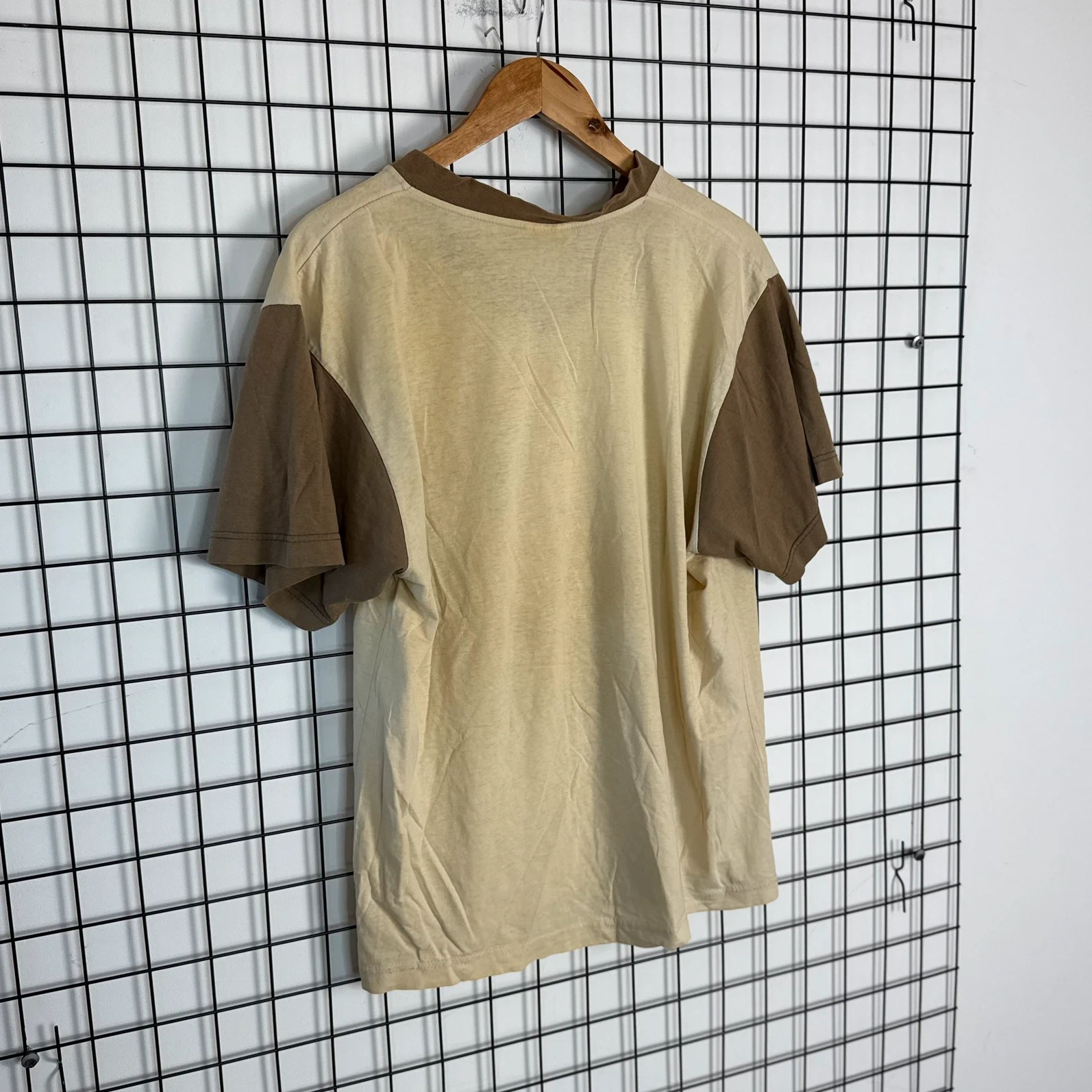 Snoopy Koszulka Peanuts Beżowa M Vintage Retro Streetwear - zdjęcie 3