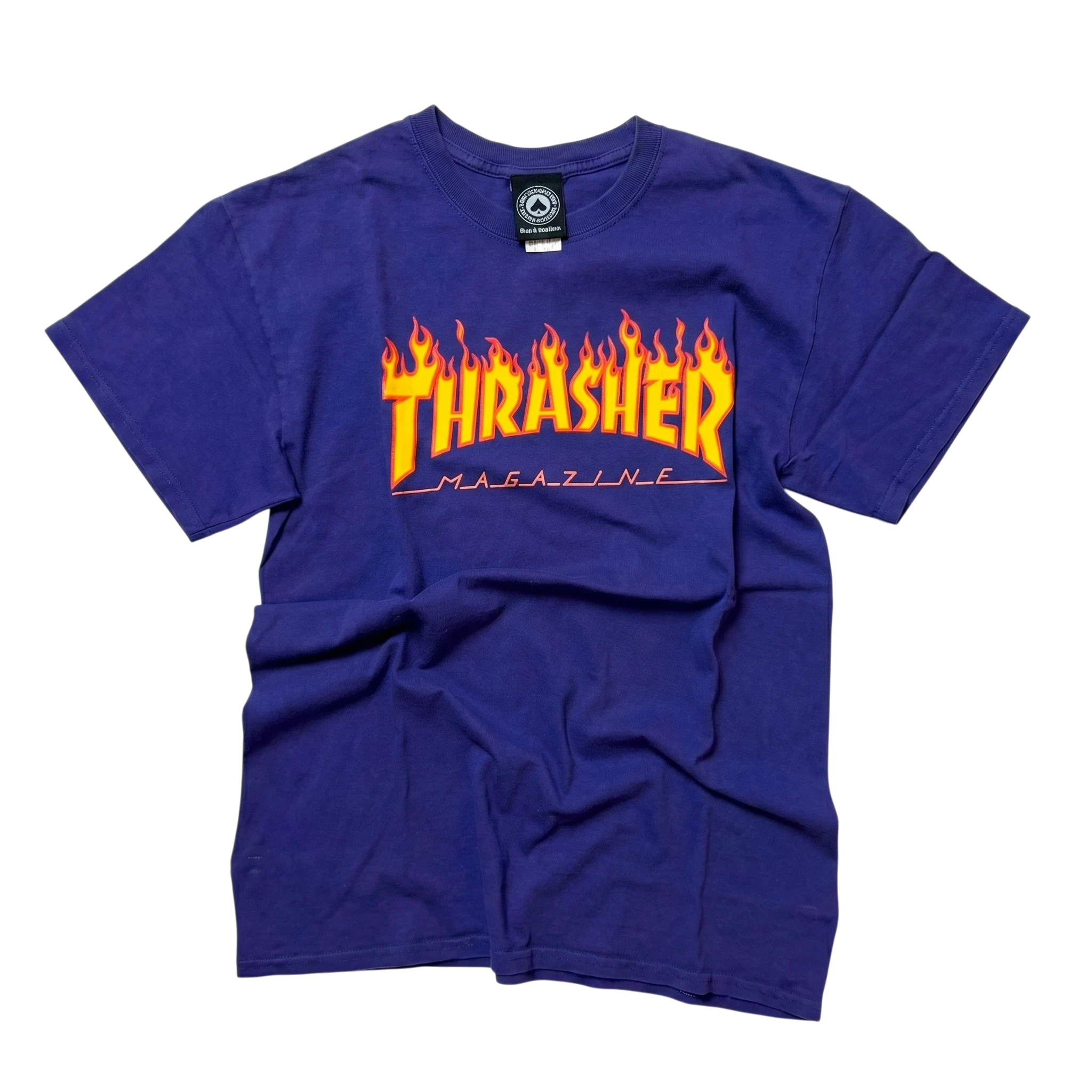 Thrasher Koszulka Fioletowa Skate S Vintage Streetwear - widok ogólny przód vintage