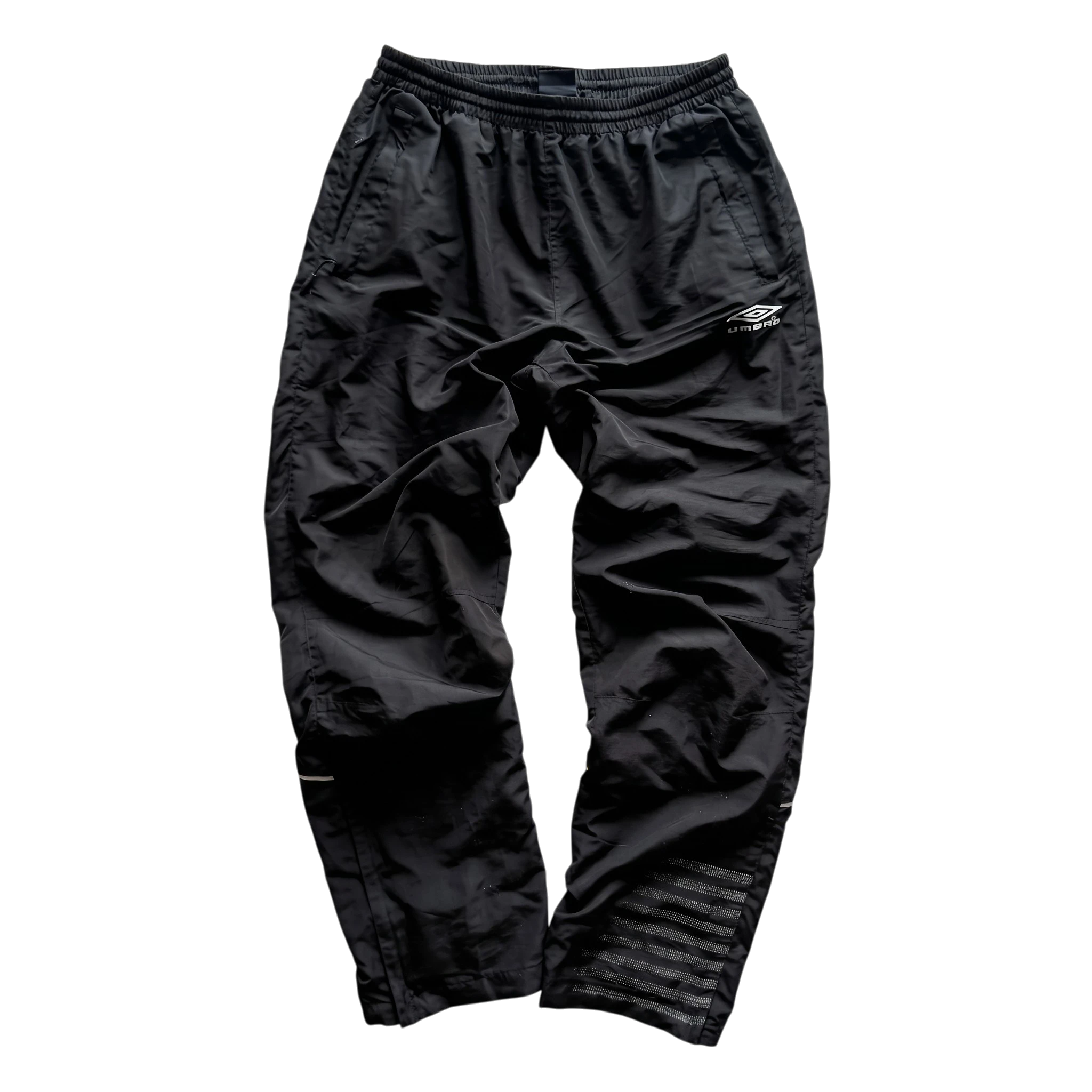 Umbro Spodnie Dresowe Trackpants Czarne L Vintage Streetwear - widok ogólny przód vintage