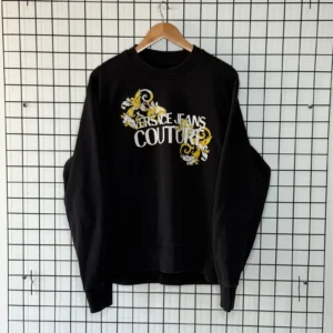 Versace Bluza Czarna Nadruk XL Vintage Streetwear Retro - zdjęcie 2