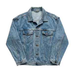 Vintage Denim Kurtka Jeansowa Trucker Retro L Vintage - widok ogólny przód vintage