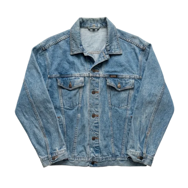 Vintage Denim Kurtka Jeansowa Trucker Retro L Vintage - widok ogólny przód vintage