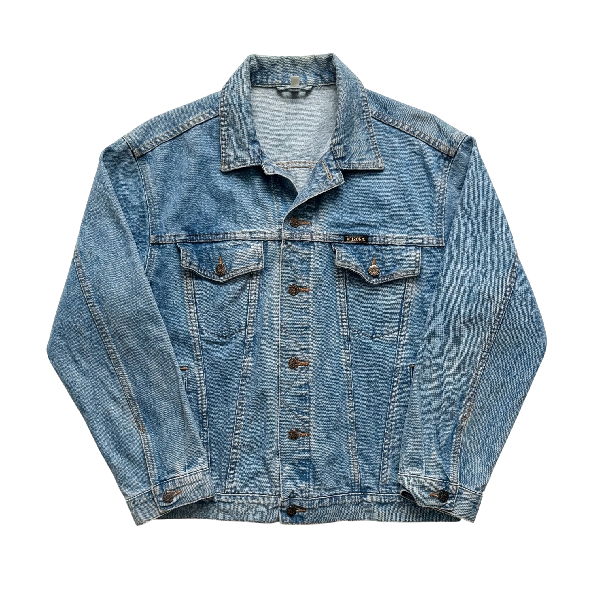 Vintage Denim Kurtka Jeansowa Trucker Retro L Vintage - widok ogólny przód vintage