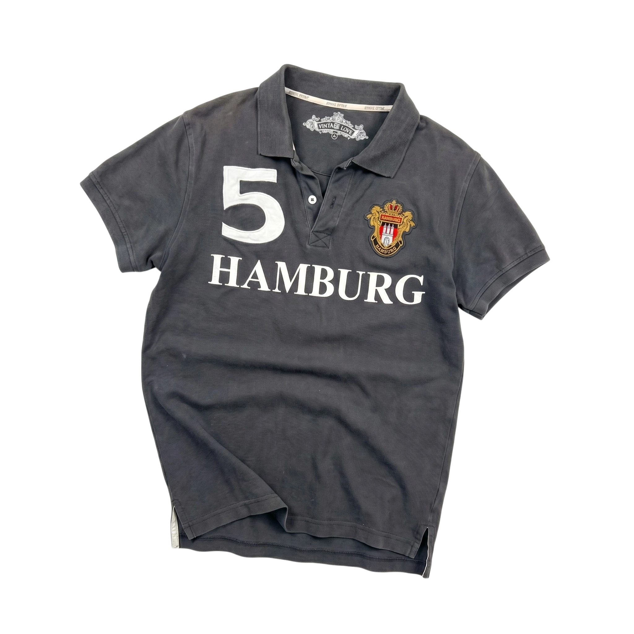Vintage Love Koszulka Polo Hamburg M Vintage Streetwear - widok ogólny przód vintage