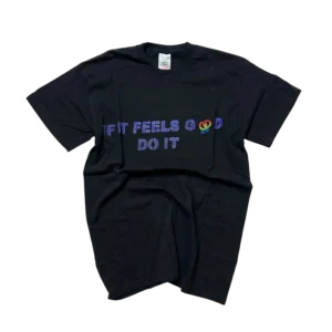 Vintage Love Koszulka Pride LGBT Czarna M Vintage Streetwear - widok ogólny przód vintage