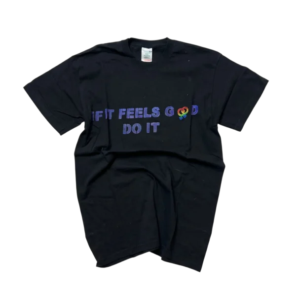 Vintage Love Koszulka Pride LGBT Czarna M Vintage Streetwear - widok ogólny przód vintage