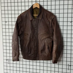 Vintage Love Kurtka Bomberka Brązowa M Vintage Streetwear - zdjęcie 4