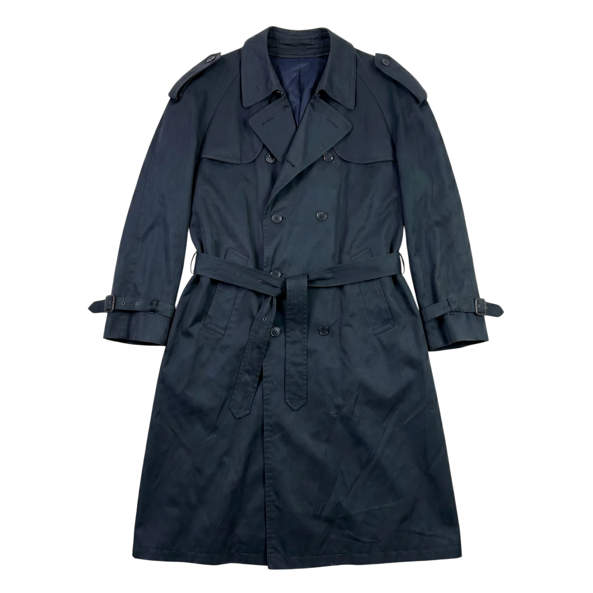 Vintage Love Płaszcz Trench Granatowy M Vintage Streetwear - widok ogólny przód vintage