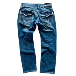 Vintage Love Spodnie Jeansy Rock z Przeszyciami L Vintage - widok ogólny przód vintage